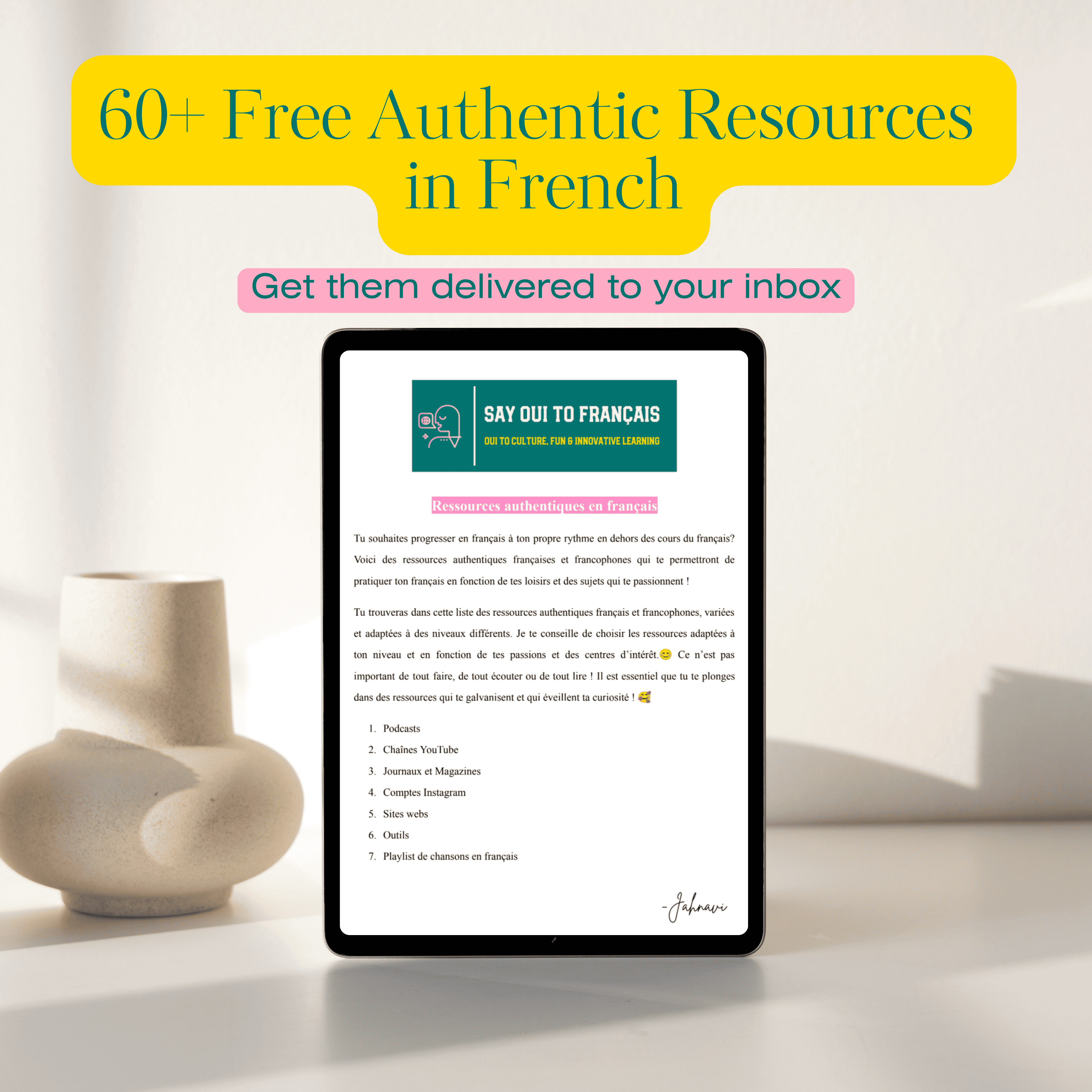 Free Authentic Resources in French